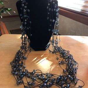 Chico’s Black and Crystal Necklace